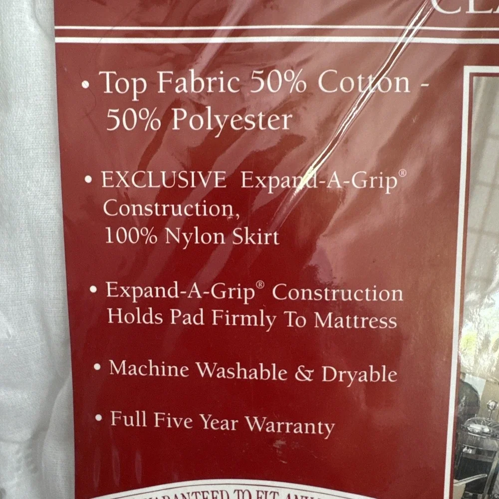 Simmons Beautyrest Mattress Pad  X-Long Twin Expand-A-Grip